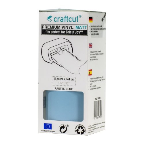 Craftcut Premium Vinyl Folie matt (13,9 x 244 cm/ verschiedene Farben/ Box) Pastel-Blue