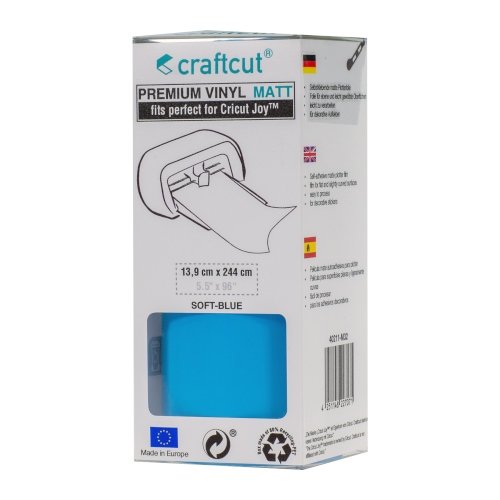 Craftcut Premium Vinyl Folie matt (13,9 x 244 cm/ verschiedene Farben/ Box) Soft-Blue