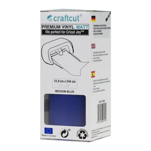 Craftcut Premium Vinyl Folie matt (13,9 x 244 cm/ verschiedene Farben/ Box) Medium-Blue