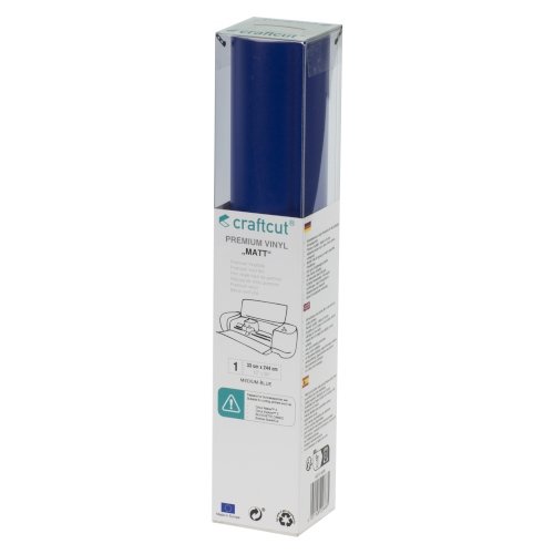 Craftcut Premium Vinyl Folie matt (33 x 244 cm/ verschiedene Farben/ Box) Medium-Blue