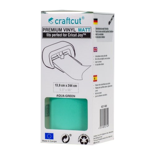 Craftcut Premium Vinyl Folie matt (13,9 x 244 cm/ verschiedene Farben/ Box) Aqua-Green