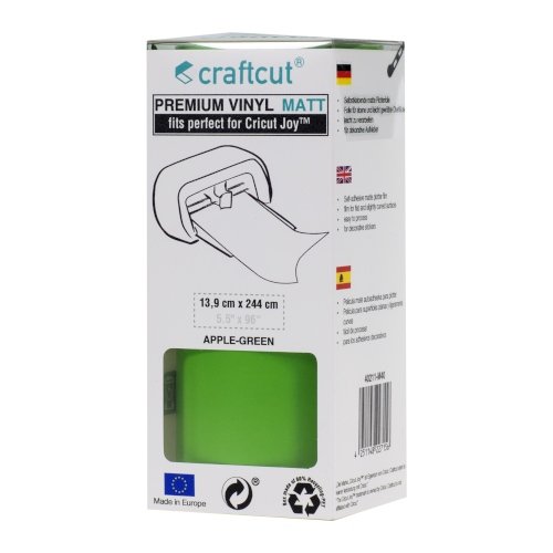 Craftcut Premium Vinyl Folie matt (13,9 x 244 cm/ verschiedene Farben/ Box) Apple-Green