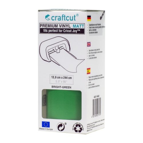 Craftcut Premium Vinyl Folie matt (13,9 x 244 cm/ verschiedene Farben/ Box) Bright-Green