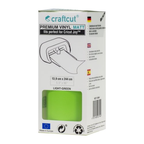 Craftcut Premium Vinyl Folie matt (13,9 x 244 cm/ verschiedene Farben/ Box) Light-Green
