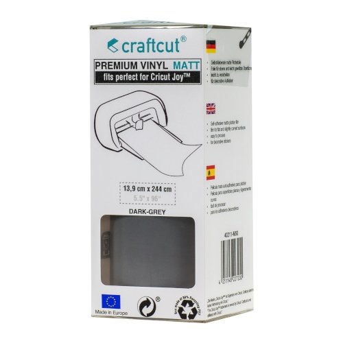 Craftcut Premium Vinyl Folie matt (13,9 x 244 cm/ verschiedene Farben/ Box) Dark-Grey