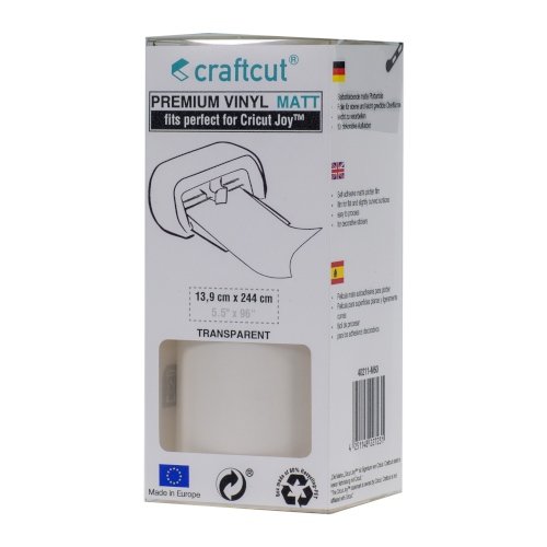 Craftcut Premium Vinyl Folie matt (13,9 x 244 cm/ verschiedene Farben/ Box) Transparent