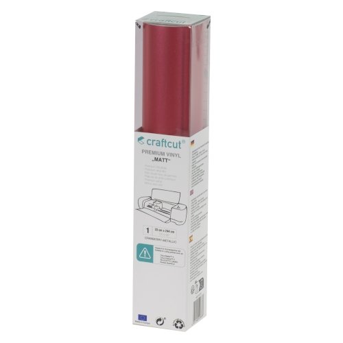 Craftcut Premium Vinyl Folie matt (33 x 244 cm/ verschiedene Farben/ Box) Cranberry-Metallic