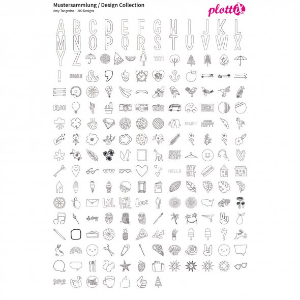 PlottiX Mustersammlungen Design Collection (USB-Sticks/ versch. Designs) Amy Tangerine