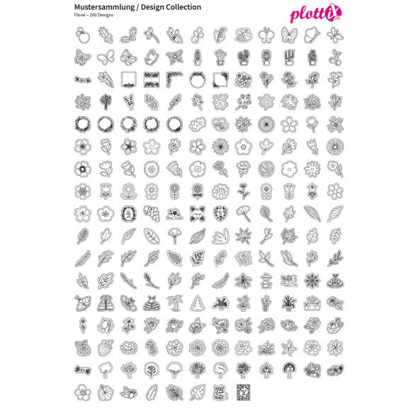 PlottiX Mustersammlungen Design Collection (USB-Sticks/ versch. Designs) Floral