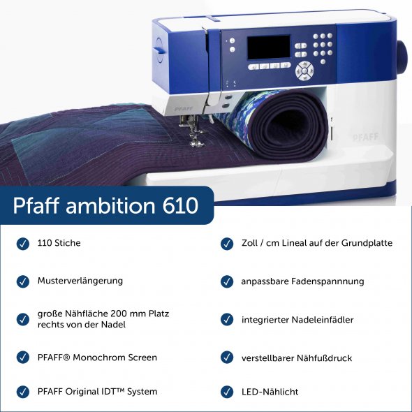Pfaff ambition 610 Computer Nähmaschine