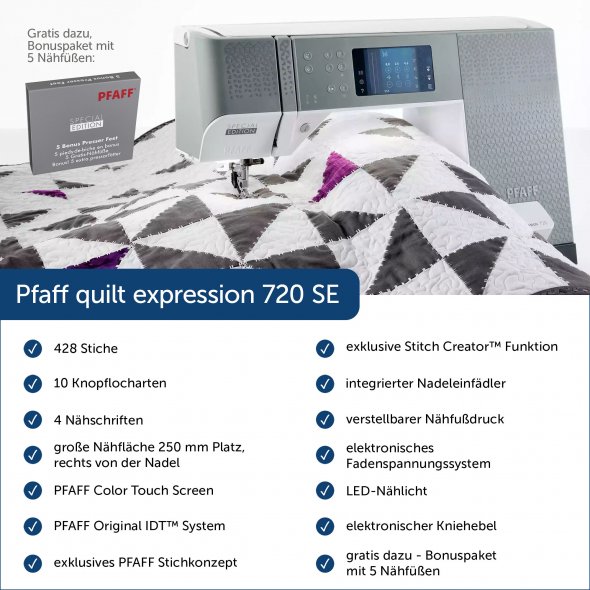 Pfaff quilt expression 720 SE Näh- und Quiltmaschine
