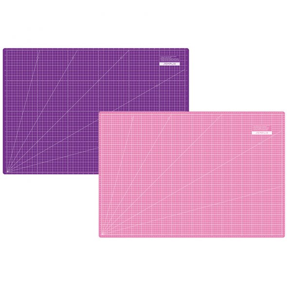 Semplix Schneidematten-Set A1 pink/ lila + GRATIS Prym Aqua-Trickmarker