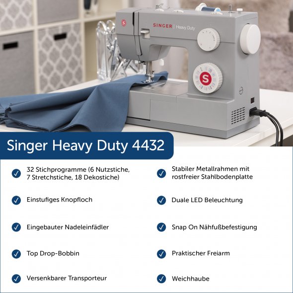 Singer Heavy Duty 4432 mechanische Nähmaschine