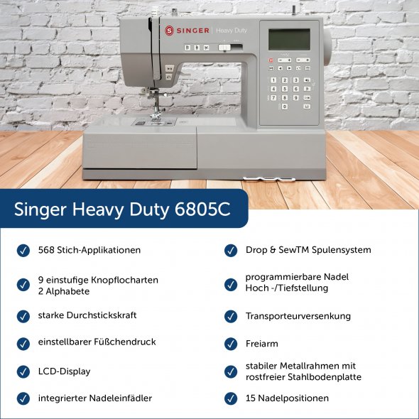Singer Heavy Duty Electronic 6805C Nähmaschine