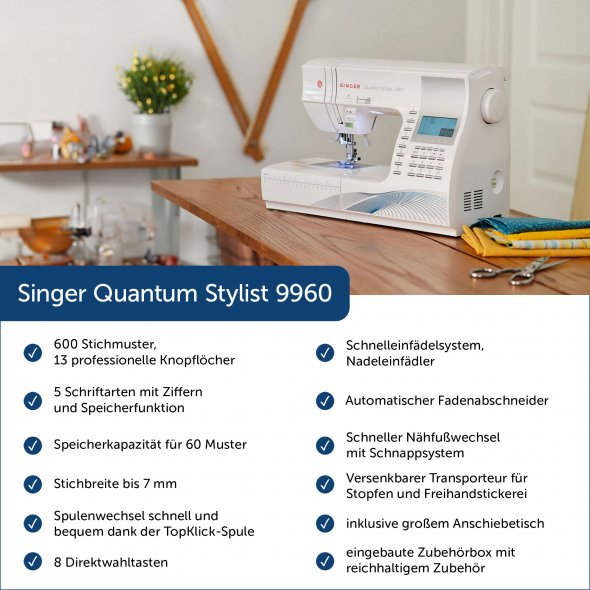 Singer Quantum Stylist 9960 Computer Nähmaschine
