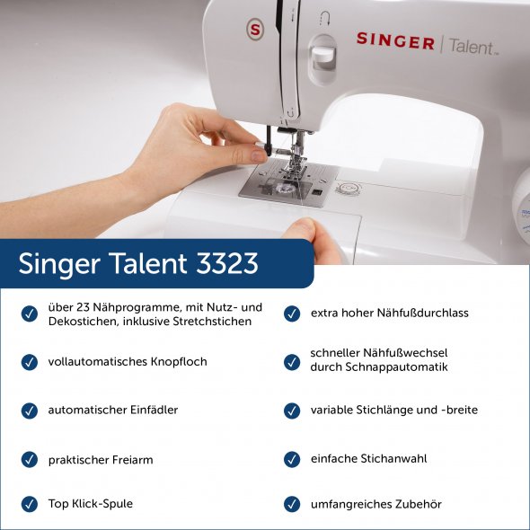 Singer Talent 3323 mechanische Nähmaschine