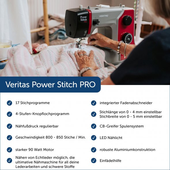 VERITAS Power Stitch PRO - mechanische Nähmaschine