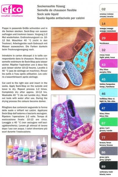 Sock Stop Set Nr.7 hellblau/ dunkelblau - flüssige Latexmilch von Efco