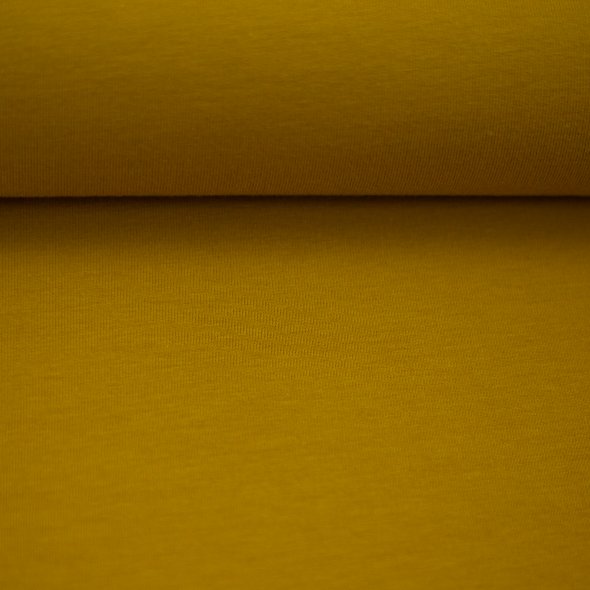 Baumwoll-Jersey uni 000313-senf: 1,0m