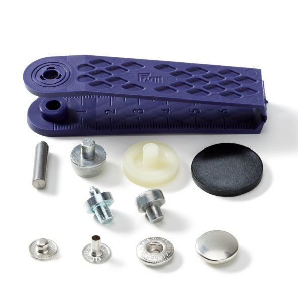 Prym Druckknöpfe Anorak (15 mm/ silberfarbig/ 10 St./ inkl. Werkzeug)