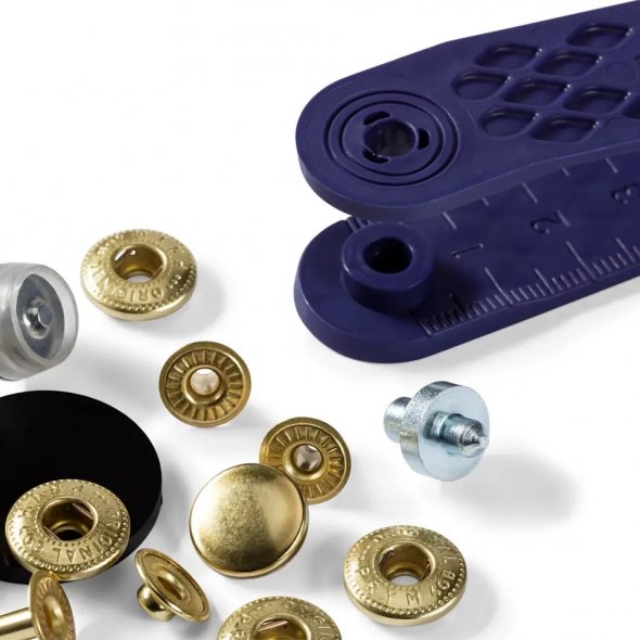 Prym Druckknöpfe Anorak (12 mm/ goldfarbig/ 10 St./ inkl. Werkzeug)