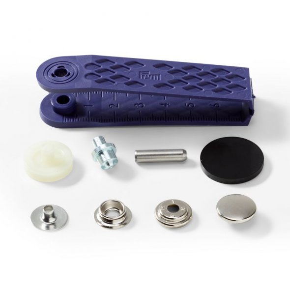 Prym Druckknöpfe Sport & Camping (15 mm/ silberfarbig/ 10 St./ inkl. Werkzeug)
