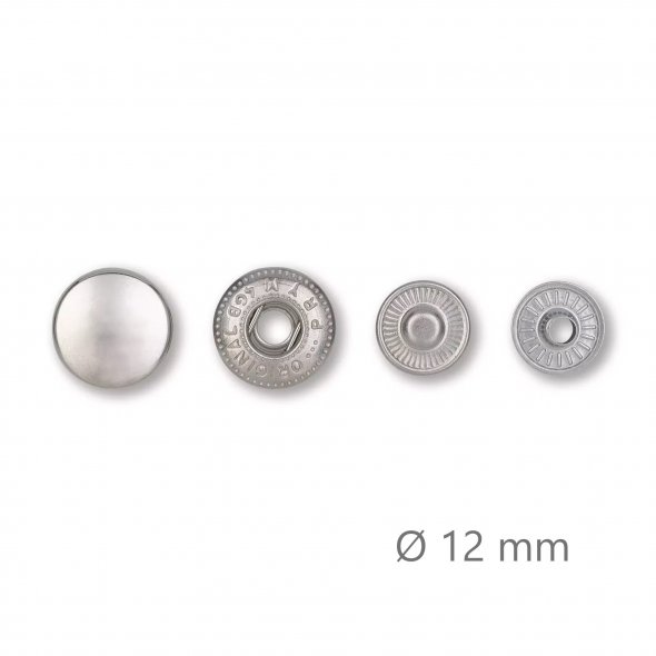 Prym Druckknöpfe Anorak Nachfüllset (12 mm/ silberfarbig/ 10 St.)