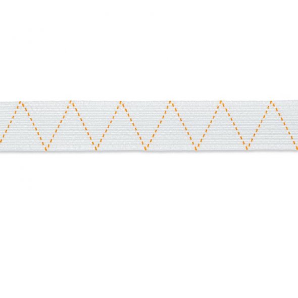 Prym Breiter-Elastic-Gummi Goldzack (12 mm x 2 m/ weiß)