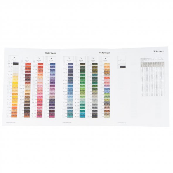 Gütermann Machine Embroidery Farbkarte (gedruckt)