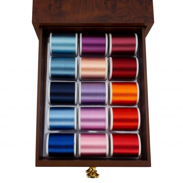 Madeira Garnschatulle Rayon No.40 (gefüllt/ Wurzelholz-Optik)