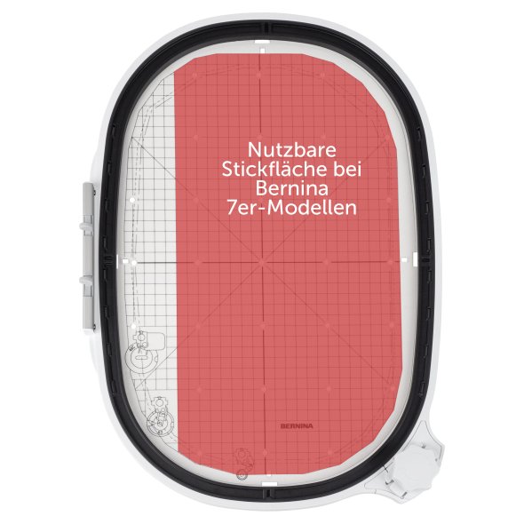 Bernina Stickrahmen Jumbo Hoop (400 mm x 260 mm) mit dem genialen Zentralverschluss