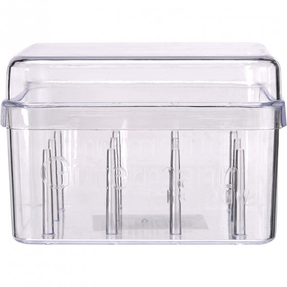 Gütermann Nähgarn-Box Acryl ungefüllt (für 12 Spulen/ 200 m/ 9,4 x 6,2 x 6,8 cm)