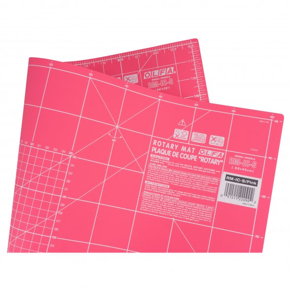 OLFA Schneidematte pink A2 (60 x 45 cm Skalierung in cm und inch)