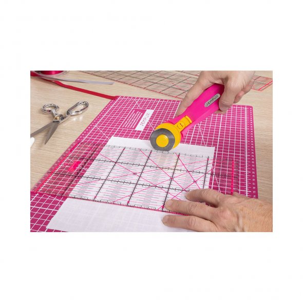 Semplix Rollschneider Maxi (für Links + Rechtshänder/ 45 mm/ pink)