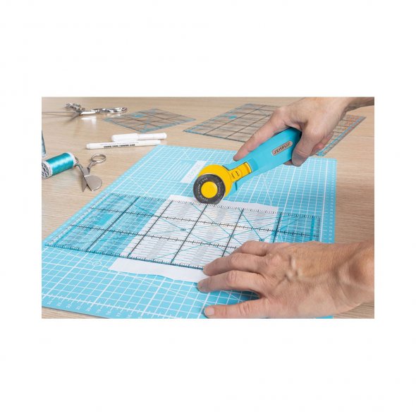 Semplix Rollschneider Maxi (für Links + Rechtshänder/ 45 mm/ blau)