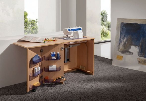STACK sew-folder-UP Nähmöbel Klapp-Platte 34.44-R mit elektronischem Lift