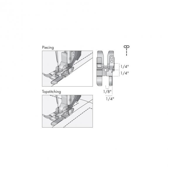 Pfaff 1/4 Patchworkfuß mit Führung (für IDT-System)