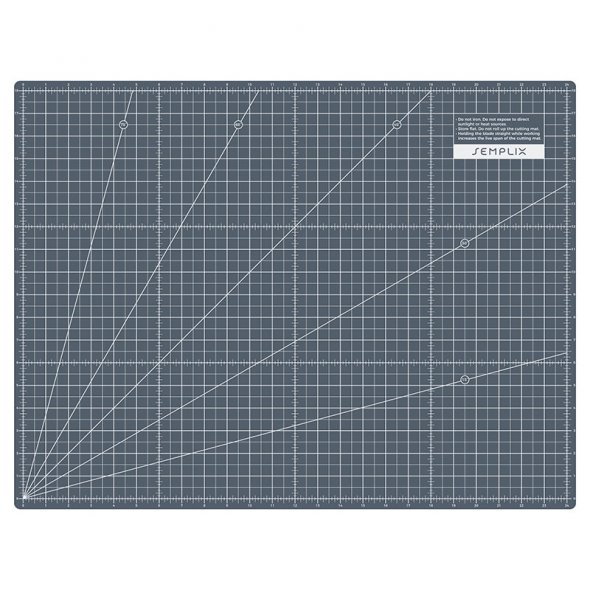 Semplix Schneidematte hellgrau-grau (60 x 45 cm/ 24 x 18 inch) A2