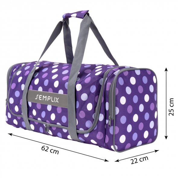 Semplix Plottertasche Polka Dots (lila/ flieder/ 62 x 22 x 25 cm)