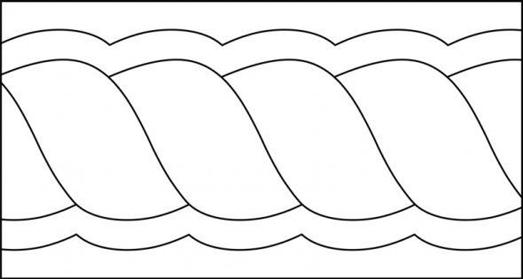 Quilt-Lineal ''Blatt klein'' (Acrylglas 5 mm/ Muster 7x5,5 cm/ Lineal 12,7x16,5 cm)