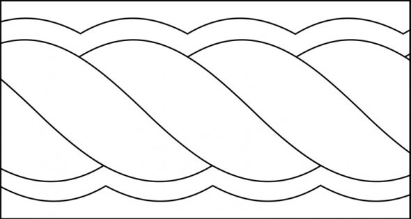 Quilt-Lineal ''Blatt groß'' (Plexiglas 5 mm/ Muster 11x6,3 cm/ Lineal 12,7x20,2 cm)