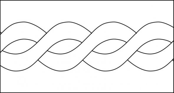 Quilt-Lineal ''Welle klein'' (Plexiglas 5 mm/ Muster 10x5 cm/ Lineal 12,6x20 cm)