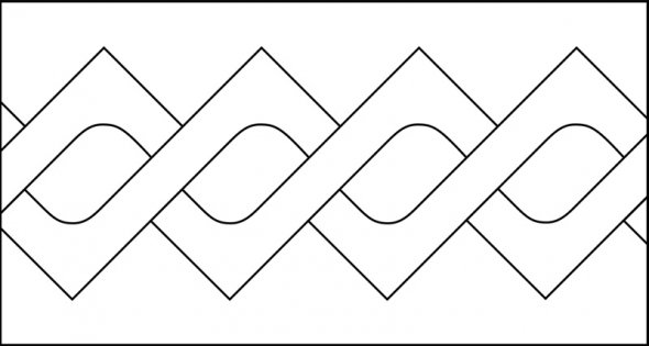 Quilt-Lineal ''ZickZack'' (Plexiglas 5 mm/ Muster 10x7 cm/ Lineal 12,6x20 cm)