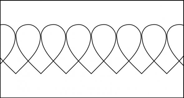 Quilt-Lineal ''Herz klein'' (Plexiglas 5 mm/ Muster 6x6,4 cm/ Lineal 11,5x15 cm)