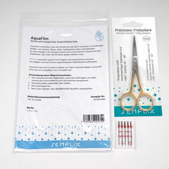 Basic-Stick-Set für Einsteiger (Stabilisatoren/Garn/Nadeln/Schere)