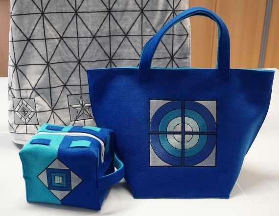 Nähwelt Flach Stickmuster USB "Geometrie" (9 Stickmuster)