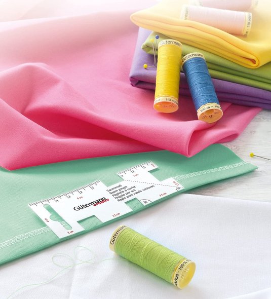 Gütermann Allesnäher Nähfaden-Set (8 Farben/ 100 m + Saummaß)