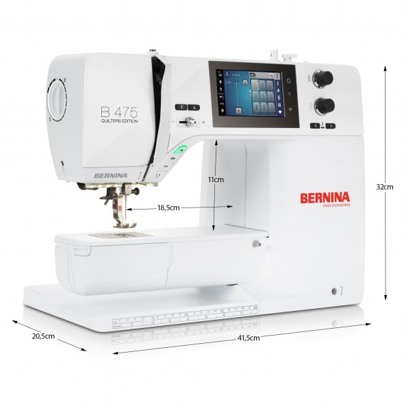 Bernina 475 QE Näh-und Quiltmaschine - jetzt mit Vollschaftfüßchen