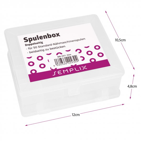 Semplix Spulenbox (für 50 Spulen/ beidseitig zu bestücken