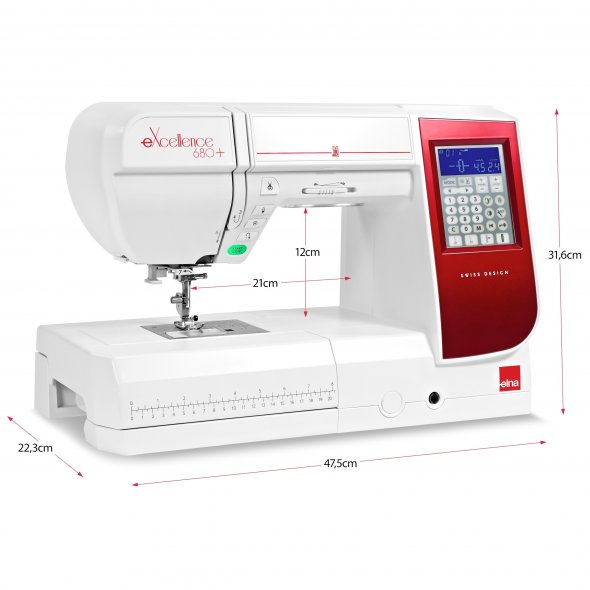 Elna eXcellence 680+ Computer Nähmaschine inkl. Bonuszubehör